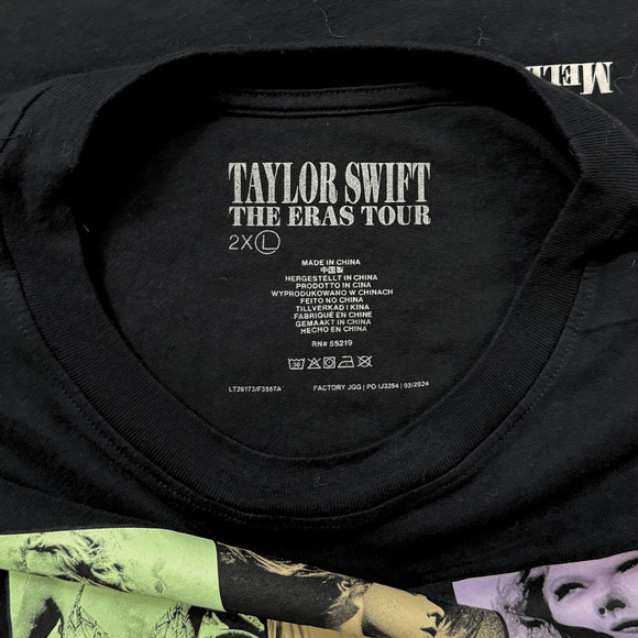 NEW Taylor Swift THE ERAS TOUR Black T-Shirt sz 2XL Through Vancouver II Tee - Picture 3 of 7